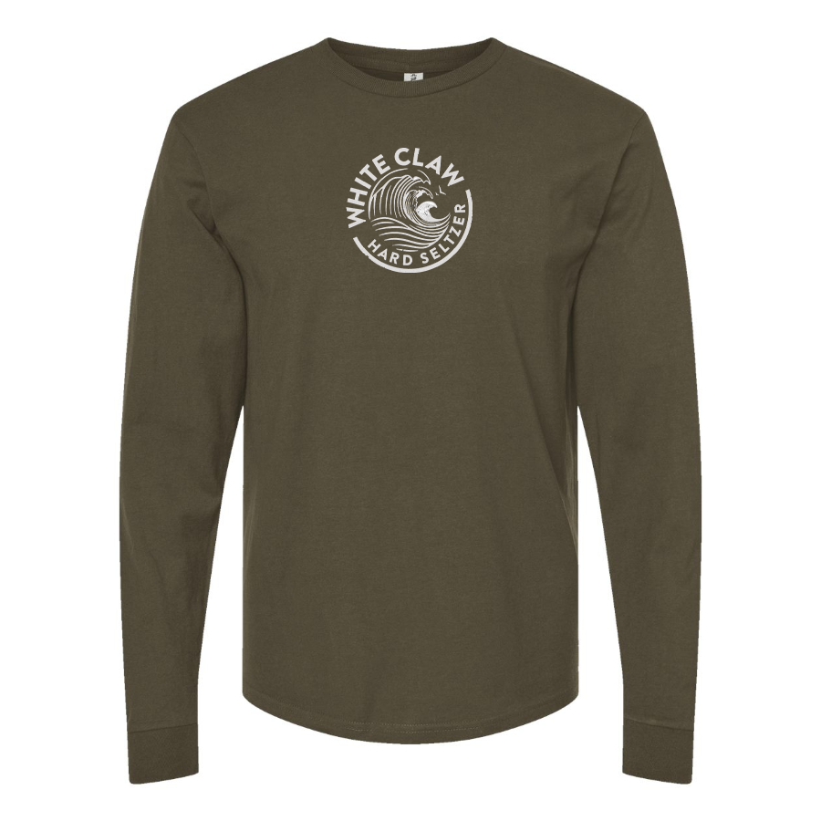 Men's White Claw Logo Cotton Long Sleeve T-Shirt