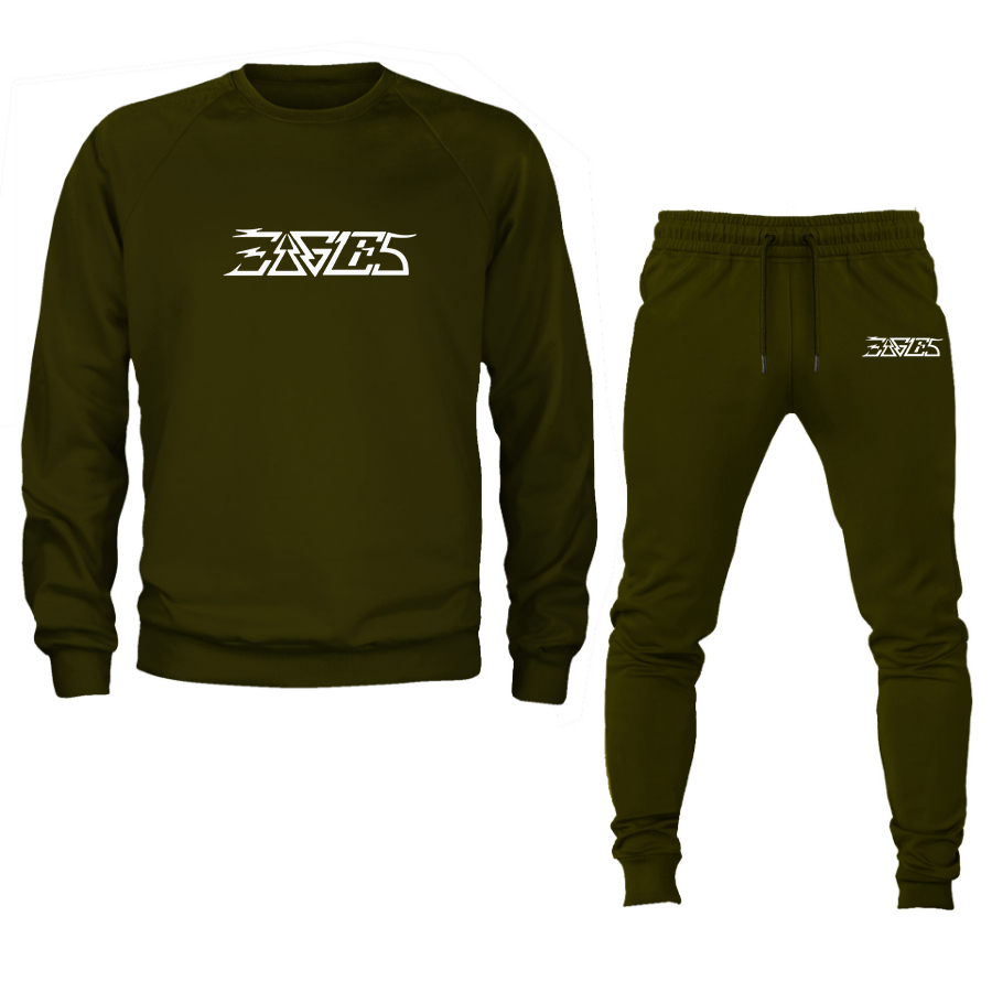Men's Eagles Crewneck Sweatshirt Joggers Suit