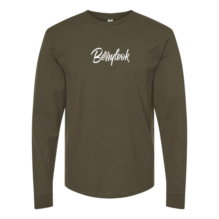 Men's Berrylook  Logo Cotton Long Sleeve T-Shirt