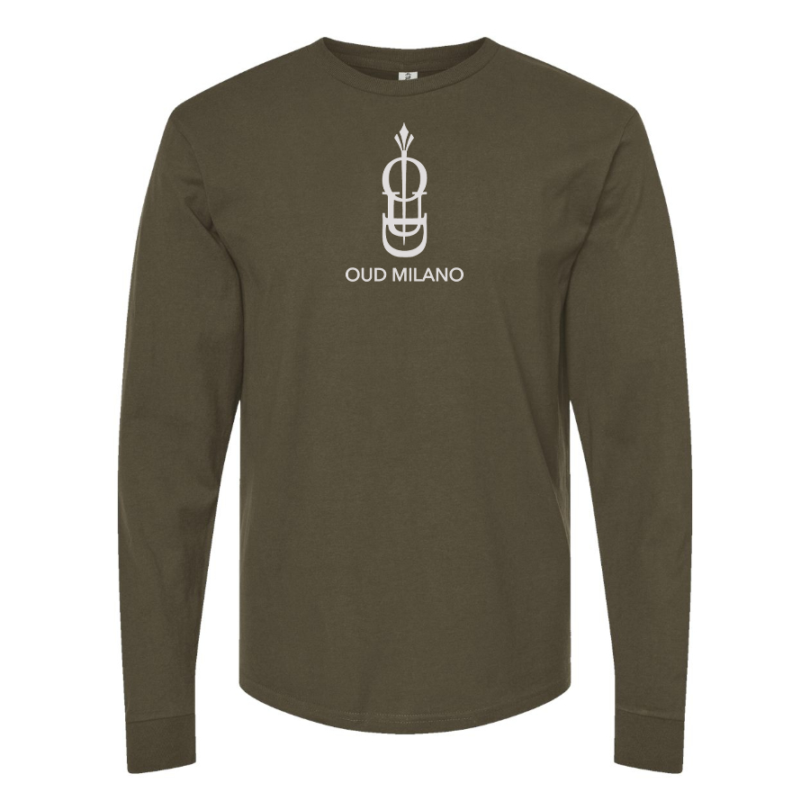 Men's Oud Milano Logo Cotton Long Sleeve T-Shirt