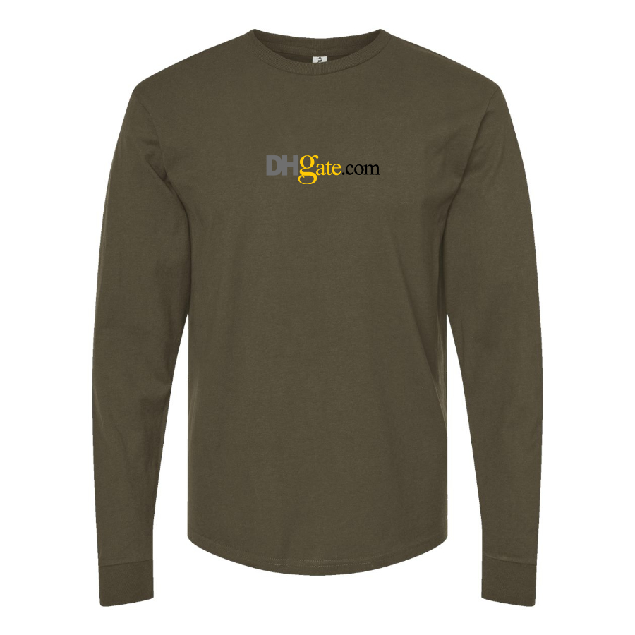Men's DHgate Logo Cotton Long Sleeve T-Shirt