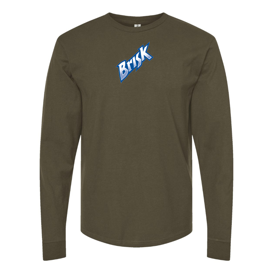 Men's Brisk Logo Cotton Long Sleeve T-Shirt
