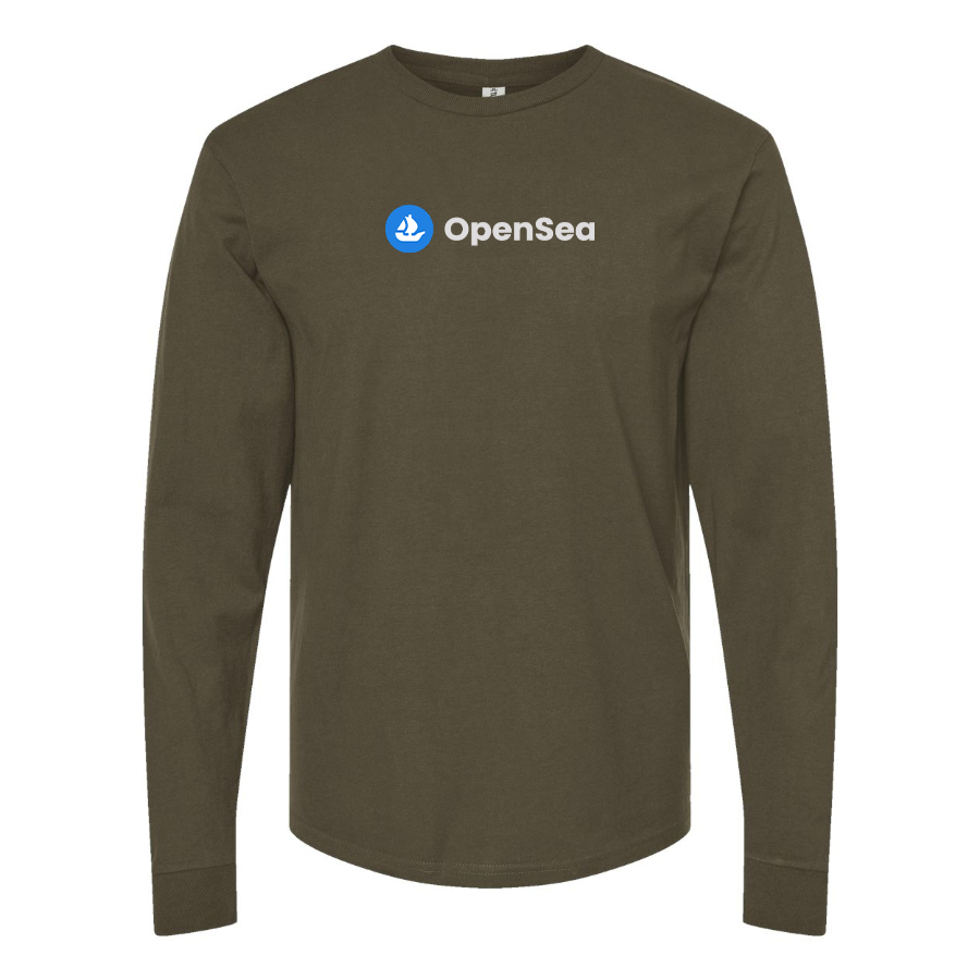 Men's OpenSea Logo Cotton Long Sleeve T-Shirt