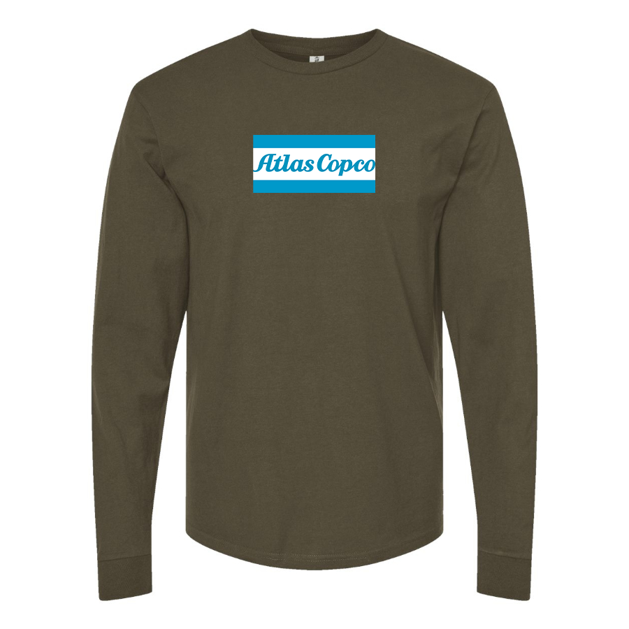 Men's Atlas Copco Logo Cotton Long Sleeve T-Shirt