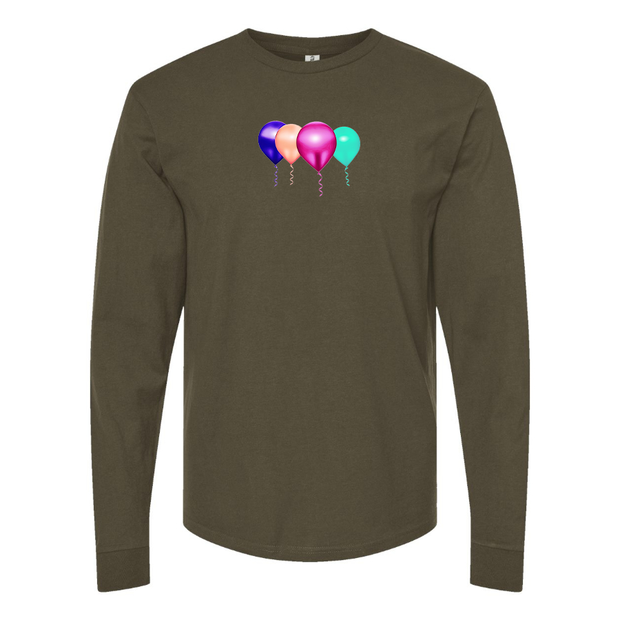 Men's Balloon-Emojis Logo Cotton Long Sleeve T-Shirt
