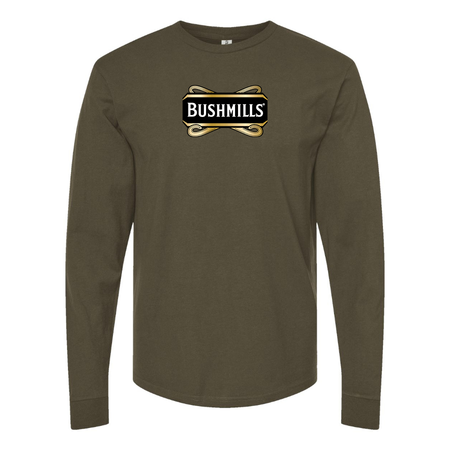 Men's Bushmills Logo Cotton Long Sleeve T-Shirt