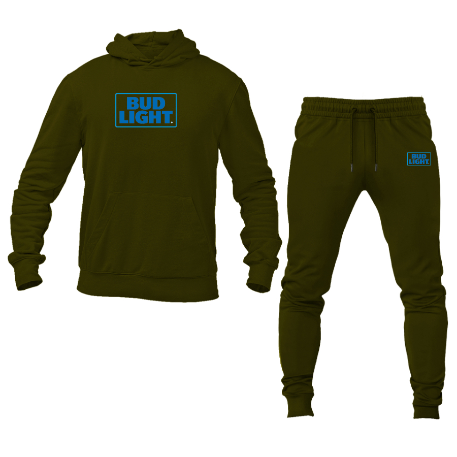 Men's Bud Light Logo Hoodie Joggers Set