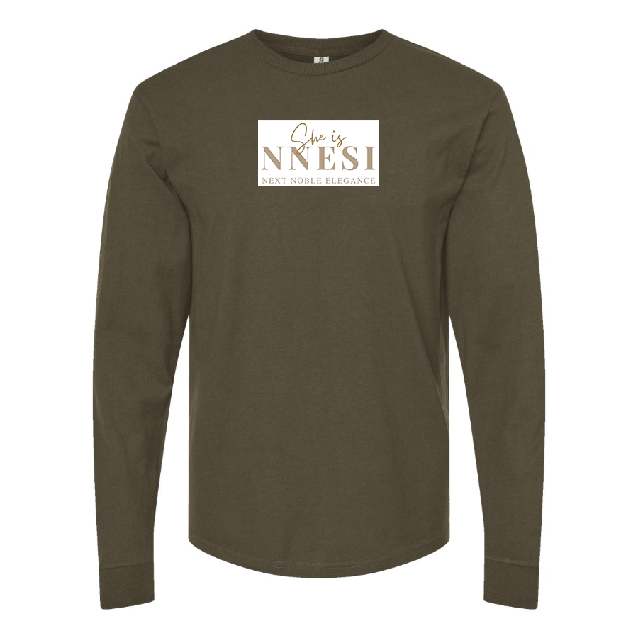 Men's Nnesi Logo Cotton Long Sleeve T-Shirt