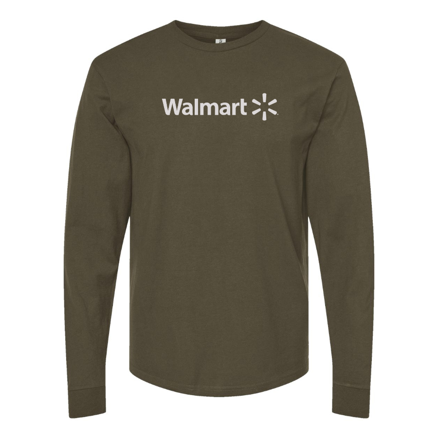 Men's Walmart Logo Cotton Long Sleeve T-Shirt