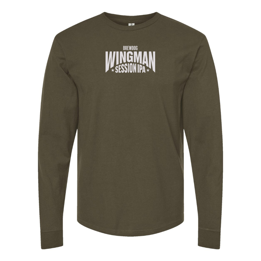 Men's Wingman  Logo Cotton Long Sleeve T-Shirt