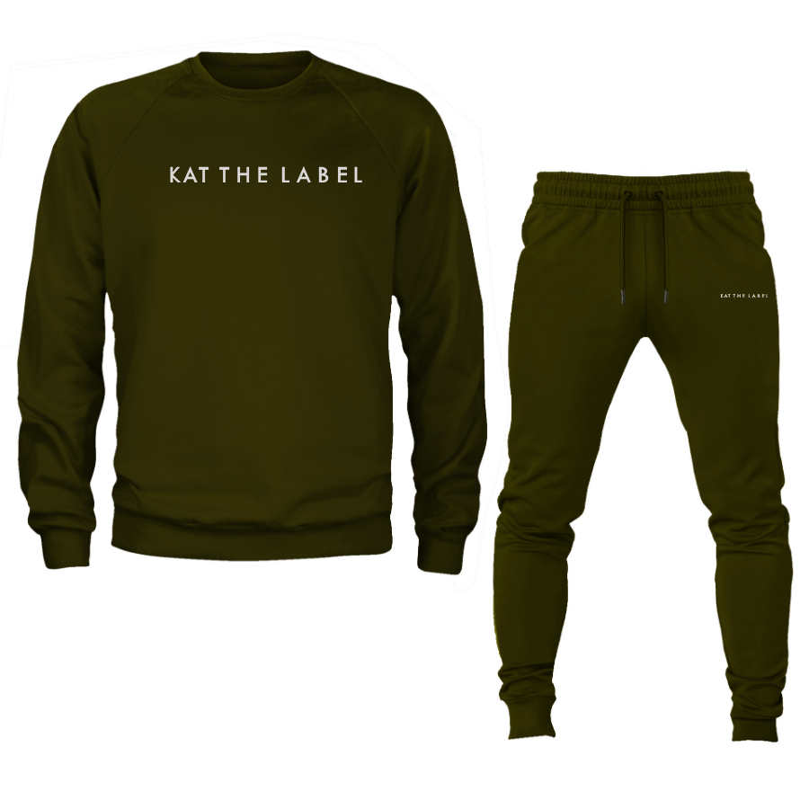 Men's Kat The Label Crewneck Sweatshirt Joggers Suit