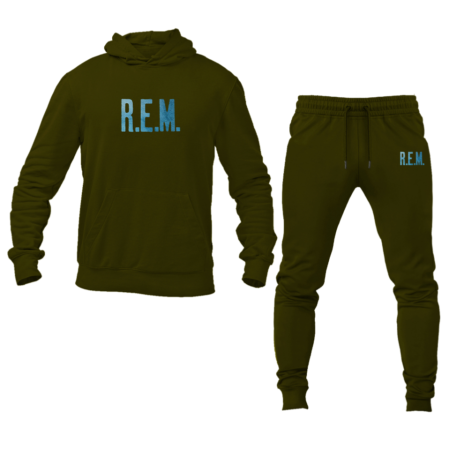 Men's  R.E.M. Blue Hoodie Joggers Set