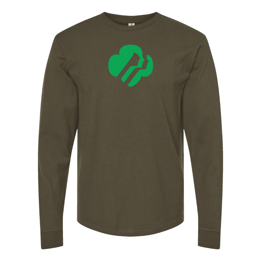 Men's Girl Scouts Logo Cotton Long Sleeve T-Shirt