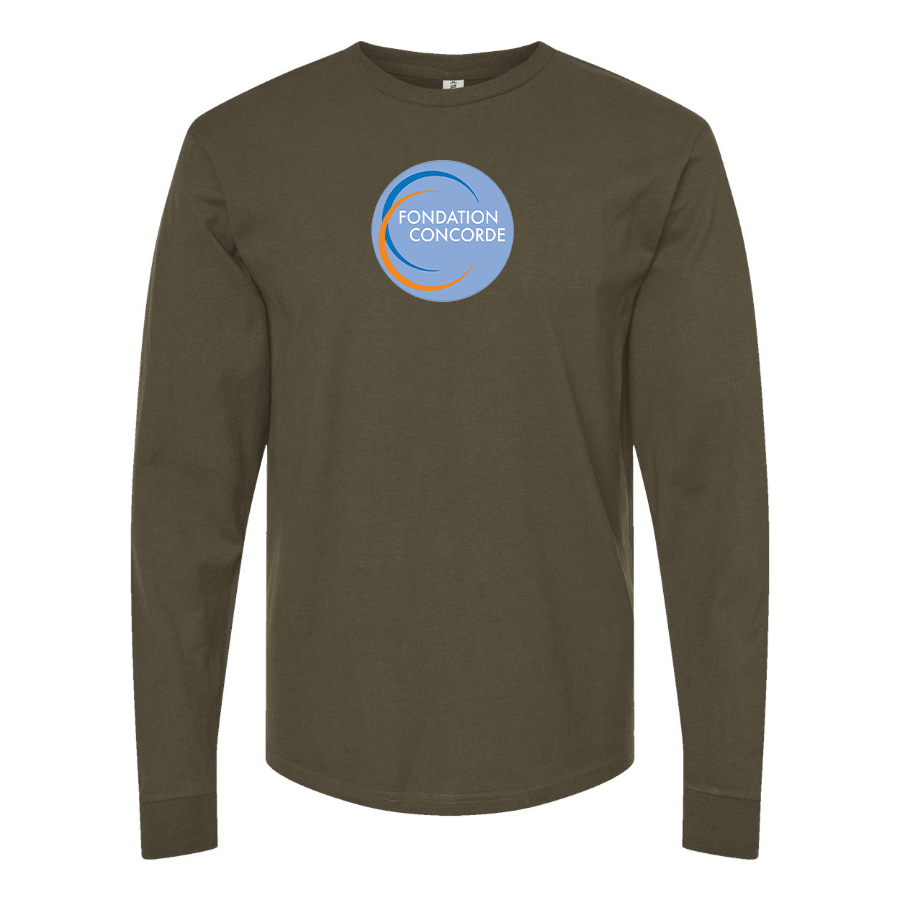 Men's Fondation Concorde Logo Cotton Long Sleeve T-Shirt