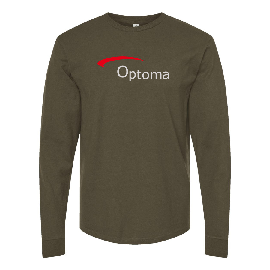 Men's Optoma Logo Cotton Long Sleeve T-Shirt