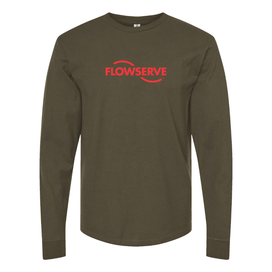 Men's Flowserve Logo Cotton Long Sleeve T-Shirt