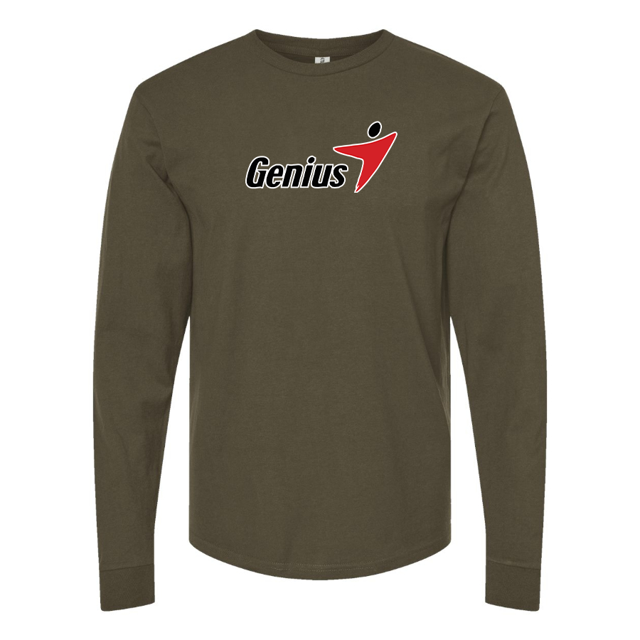 Men's Genius Logo Cotton Long Sleeve T-Shirt