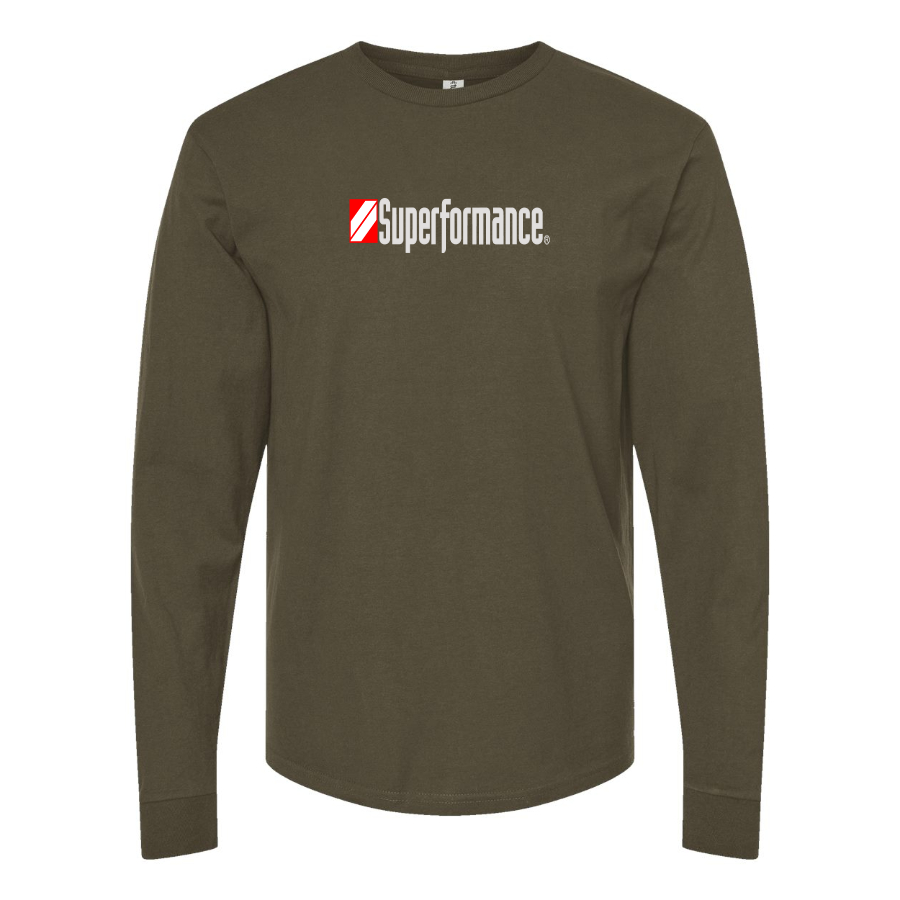 Men's Superformance Logo Cotton Long Sleeve T-Shirt