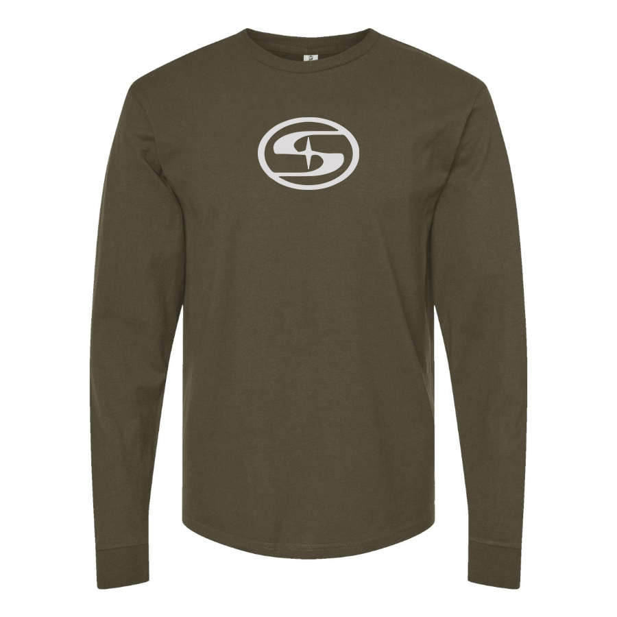 Men's Suda Electric Logo Cotton Long Sleeve T-Shirt