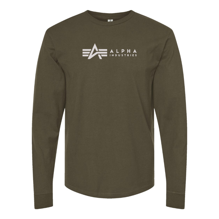 Men's Alpha Industries Logo Cotton Long Sleeve T-Shirt