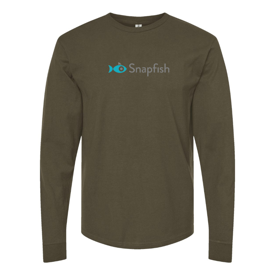 Men's Snapfish Logo Cotton Long Sleeve T-Shirt