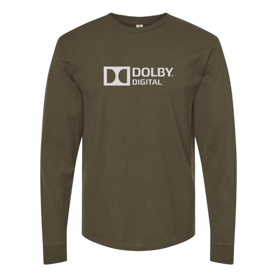Men's Dolby Digital  Logo Cotton Long Sleeve T-Shirt