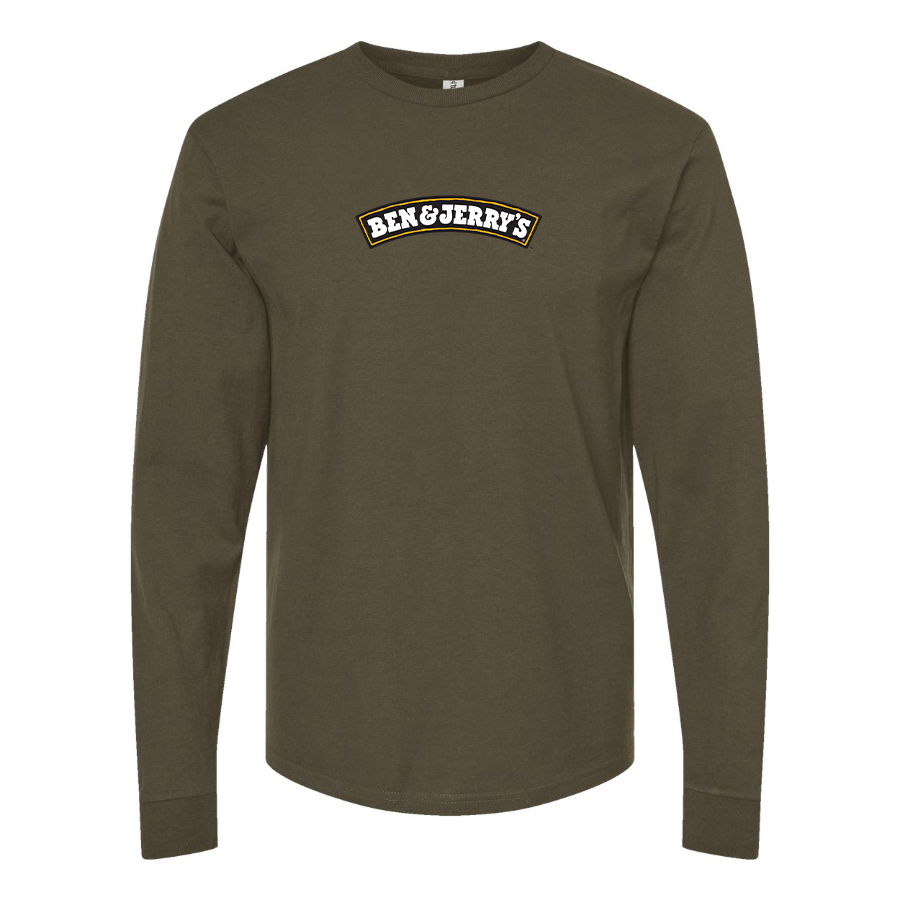 Men's Ben and Jerrys Logo Cotton Long Sleeve T-Shirt