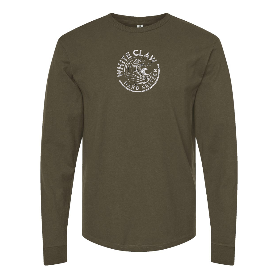 Men's White Claw Logo Cotton Long Sleeve T-Shirt
