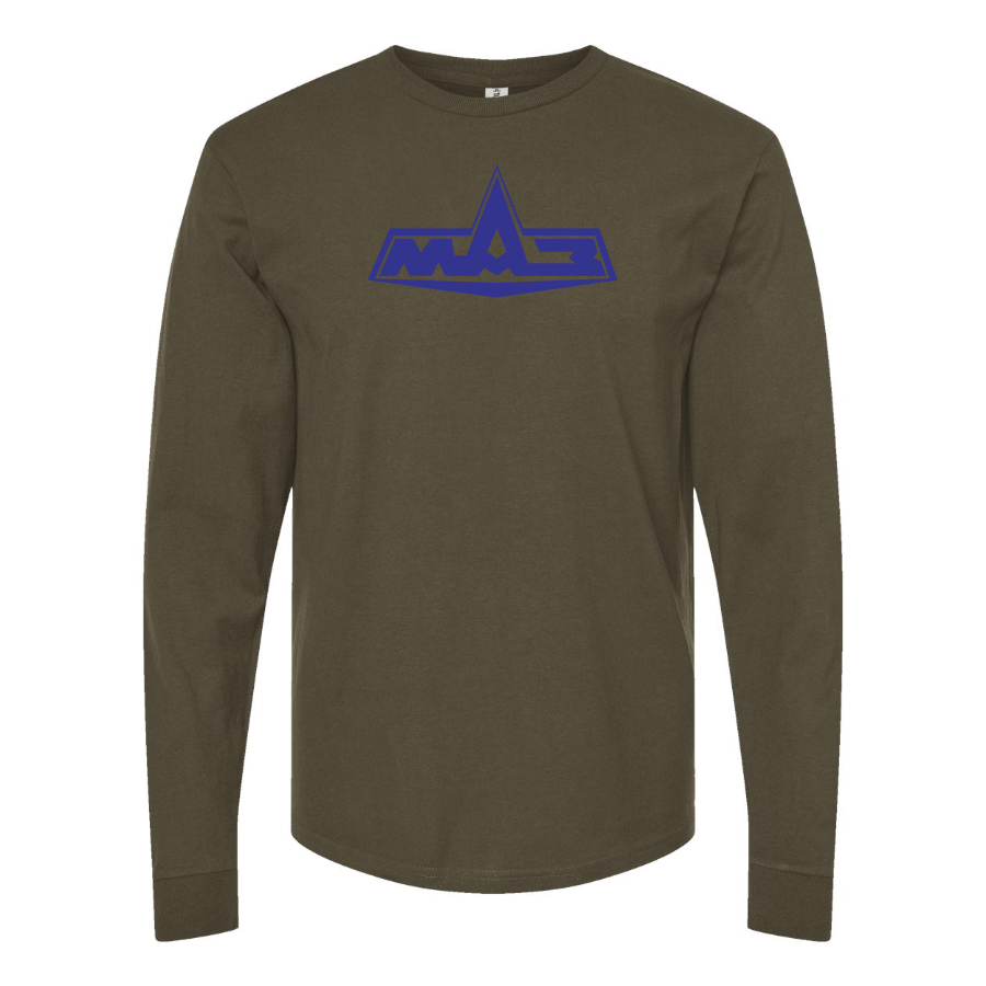 Men's MAZ Logo Cotton Long Sleeve T-Shirt