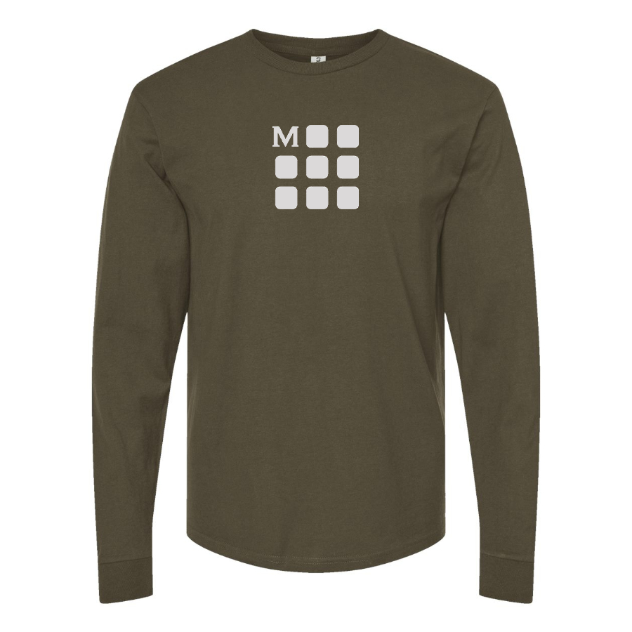 Men's Moleskine Icon Logo Cotton Long Sleeve T-Shirt
