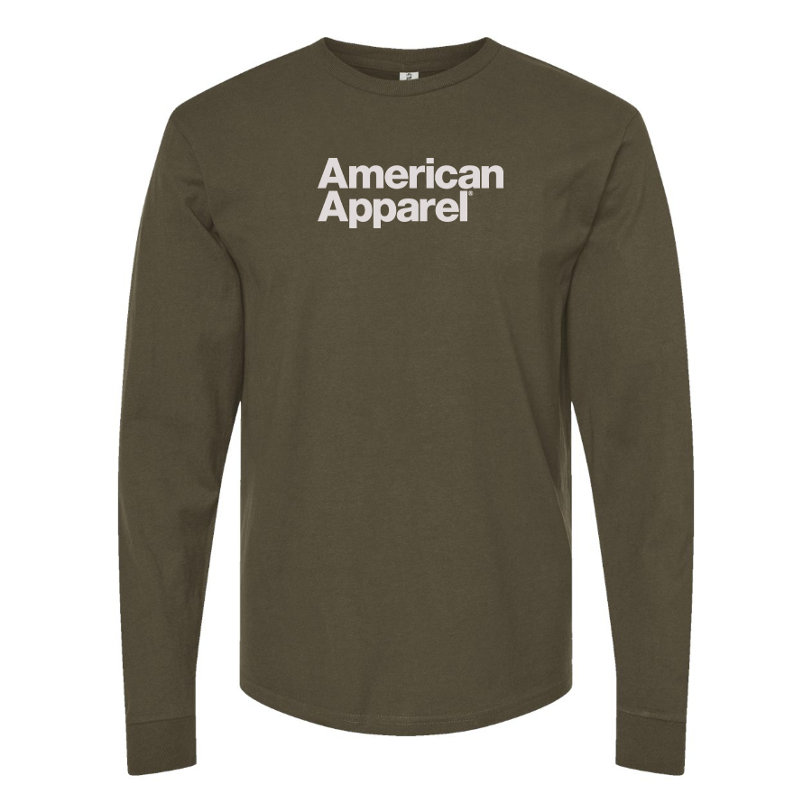 Men's American Apparel Logo Cotton Long Sleeve T-Shirt