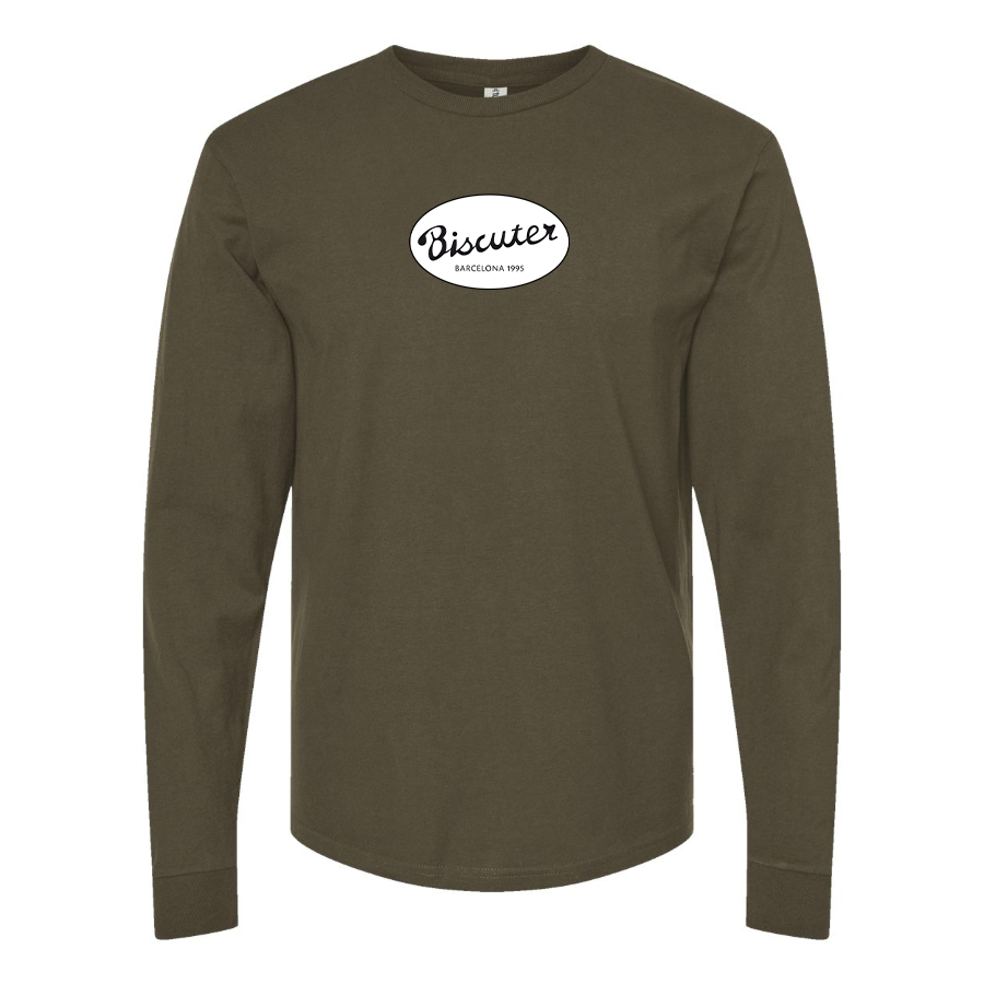 Men's Biscuter Logo Cotton Long Sleeve T-Shirt