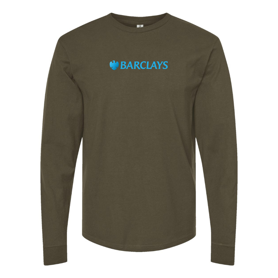 Men's Barclays Logo Cotton Long Sleeve T-Shirt