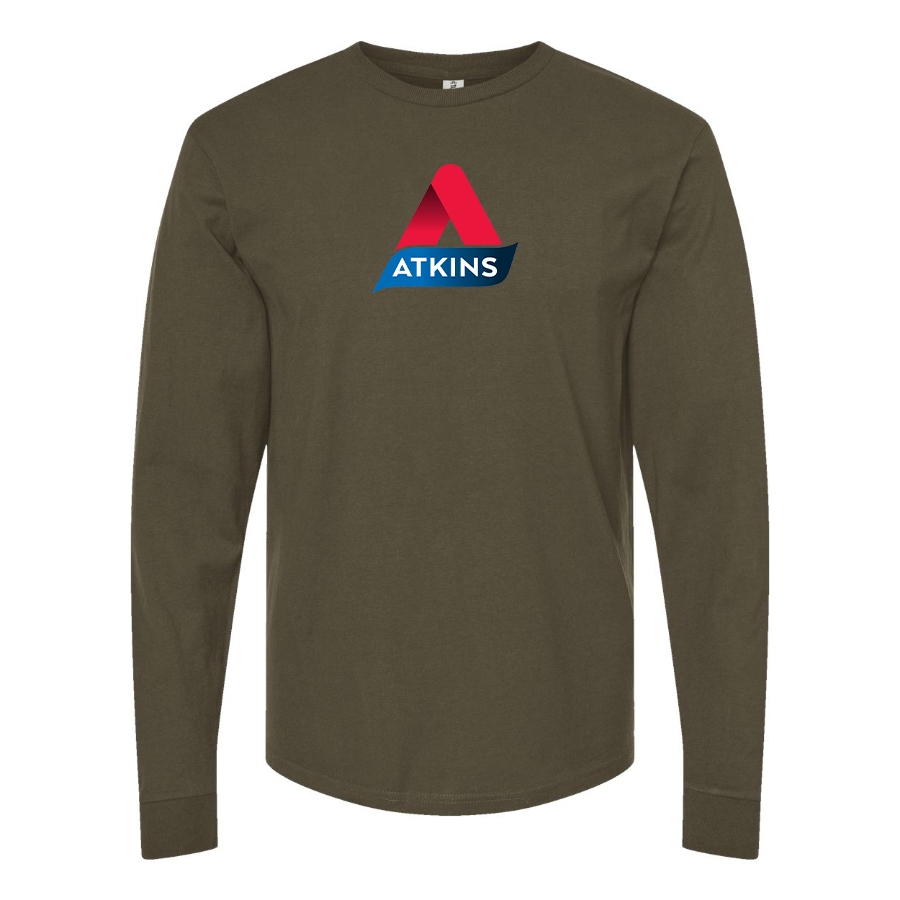 Men's Atkins Logo Cotton Long Sleeve T-Shirt