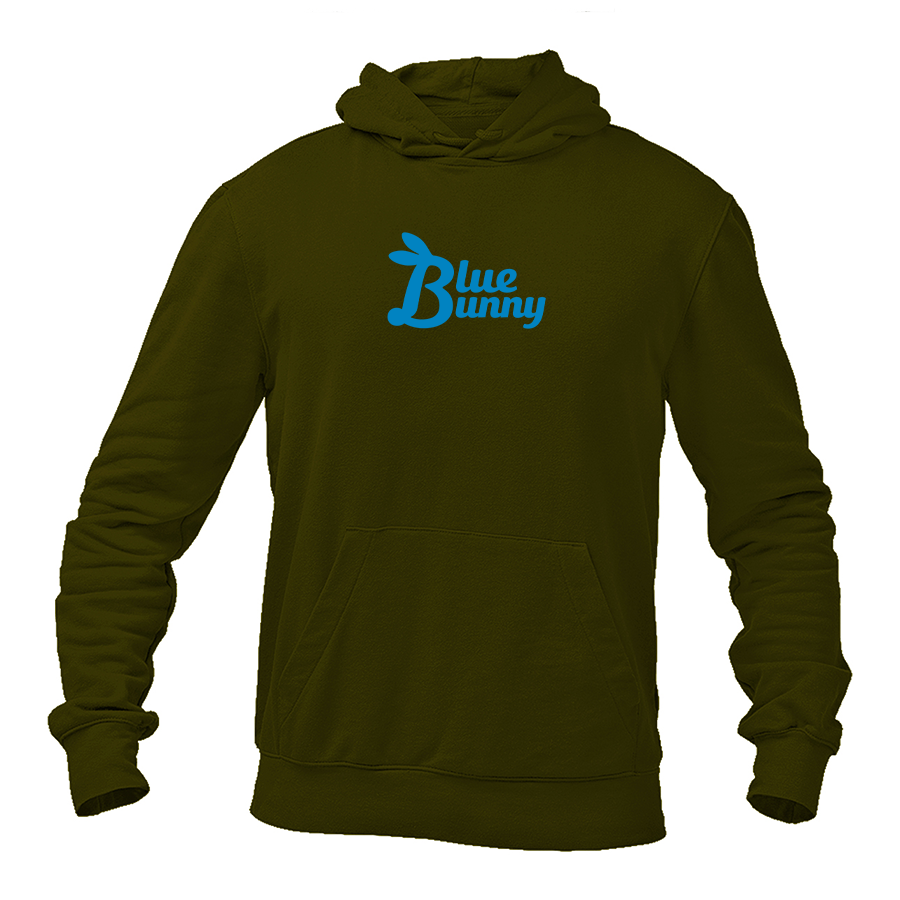 Men's Blue Bunny  Logo Pullover Hoodie
