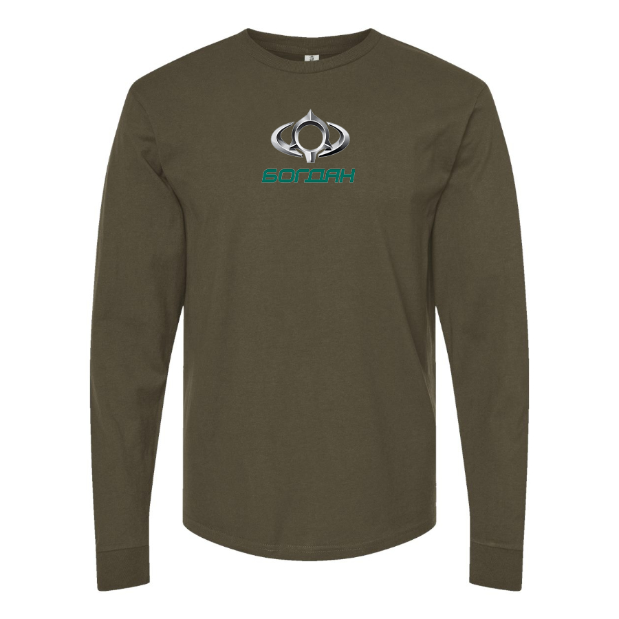 Men's Bogdan Motors Logo Cotton Long Sleeve T-Shirt