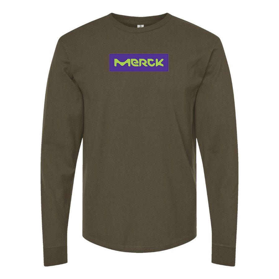 Men's Merck KGaA Logo Cotton Long Sleeve T-Shirt