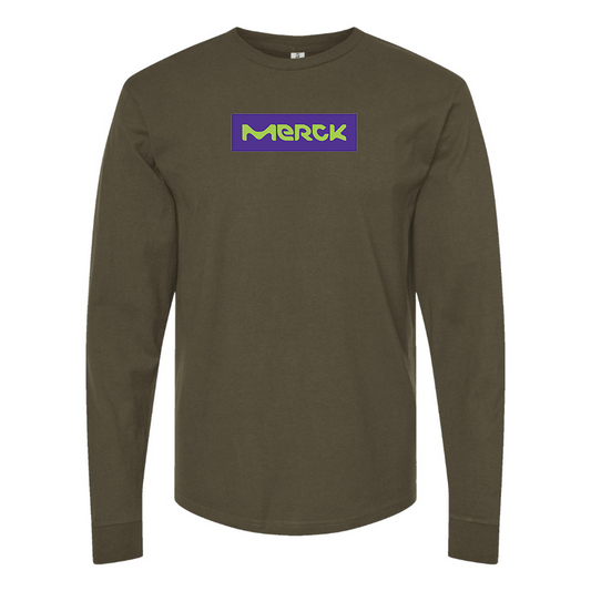 Men's Merck KGaA Logo Cotton Long Sleeve T-Shirt