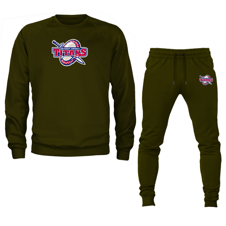 Men's  Detroit Titans  Crewneck Sweatshirt Joggers Suit