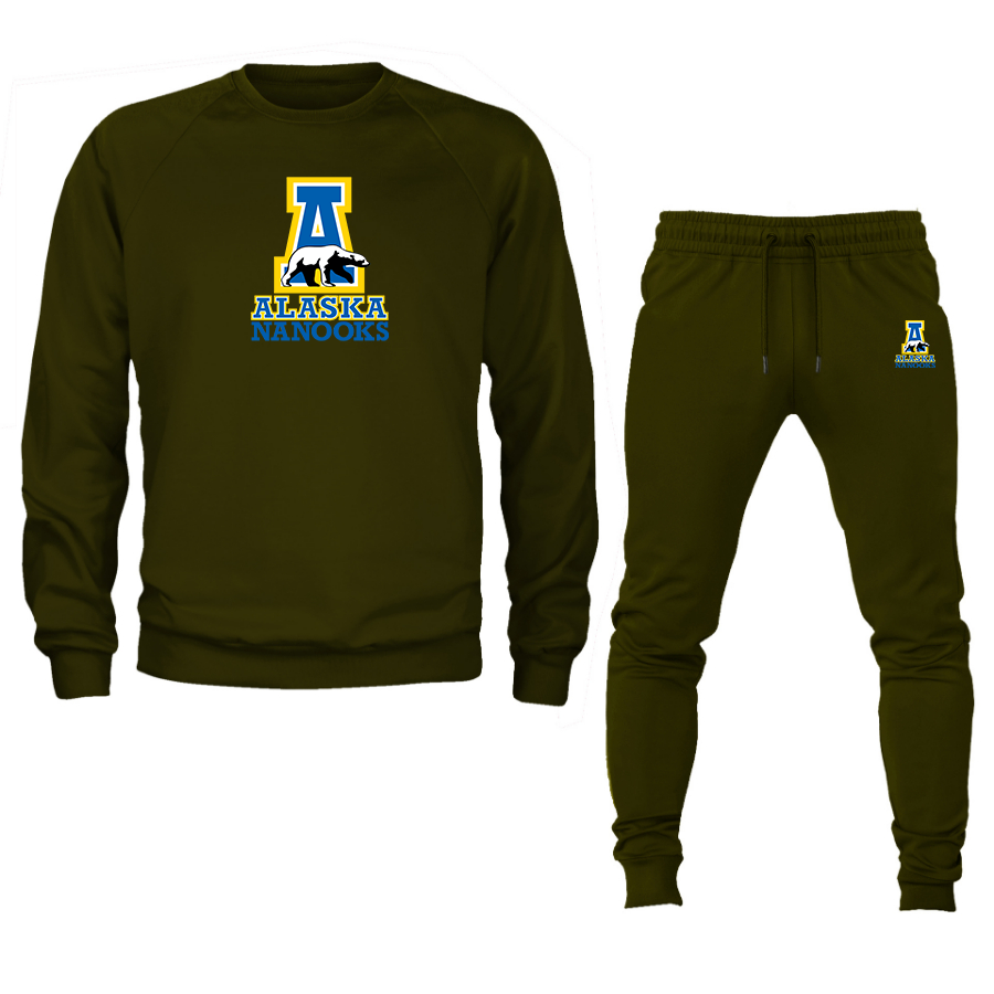 Men's Alaska Nanooks Crewneck Sweatshirt Joggers Suit