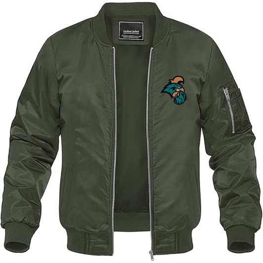 Men's Coastal Carolina Chanticleers Lightweight Bomber Jacket Windbreaker Softshell Varsity Jacket Coat
