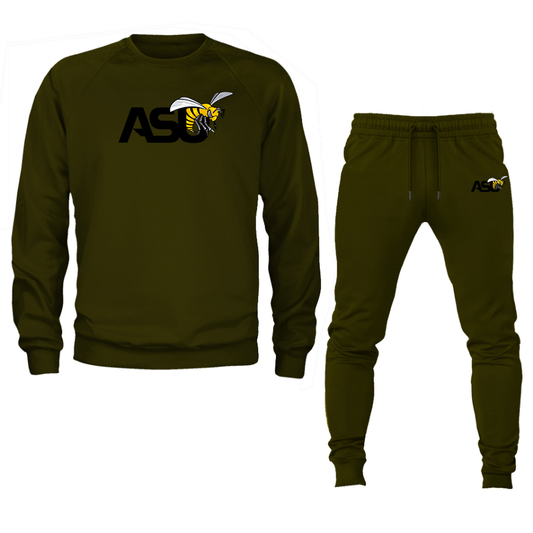 Men's Alabama State Hornets Crewneck Sweatshirt Joggers Suit