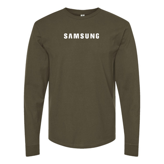 Men's  Samsung Simple Logo  Cotton Long Sleeve T-Shirt