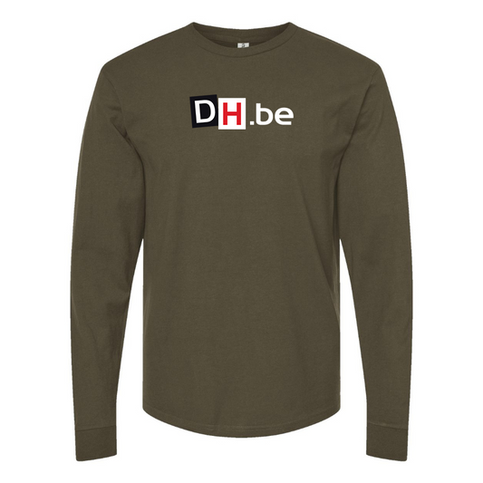 Men's DH Derniere Heure Logo  Cotton Long Sleeve T-Shirt