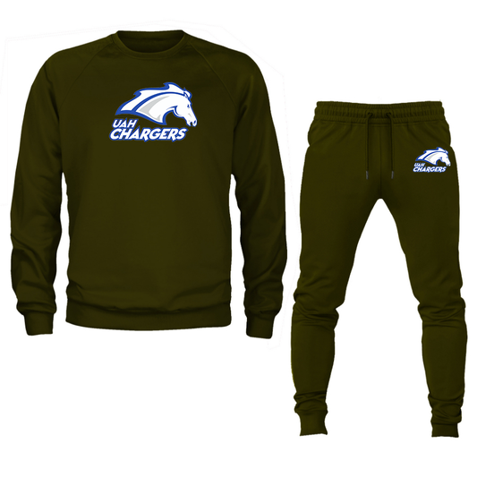 Men's Alabama Huntsville Chargers Crewneck Sweatshirt Joggers Suit