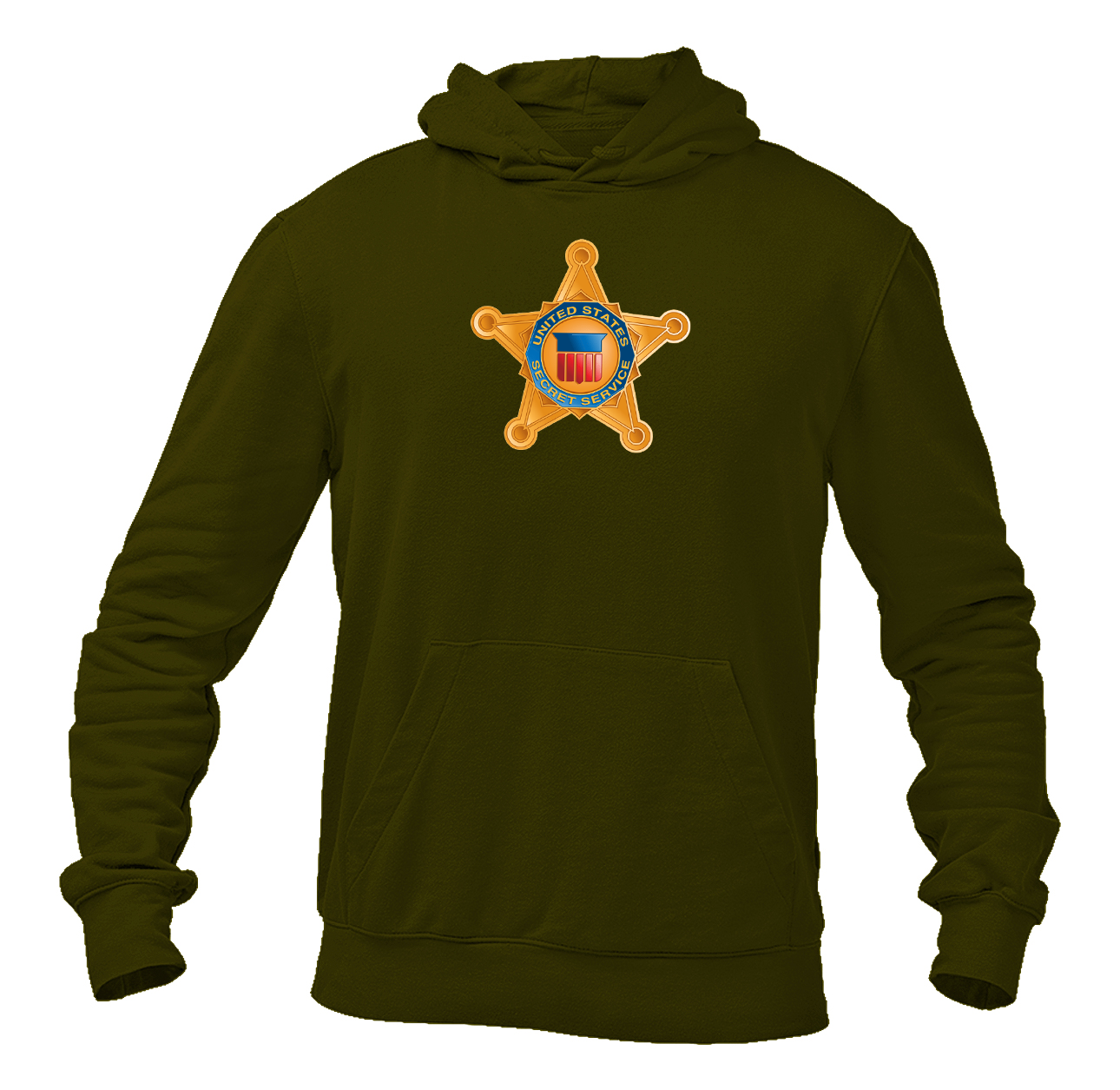 Men's Secret Service Star Logo  Pullover Hoodie