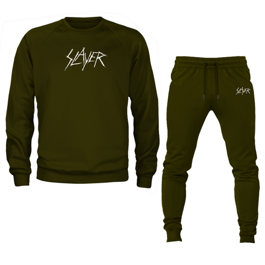 Men's  Slayer Carved Crewneck Sweatshirt Joggers Suit