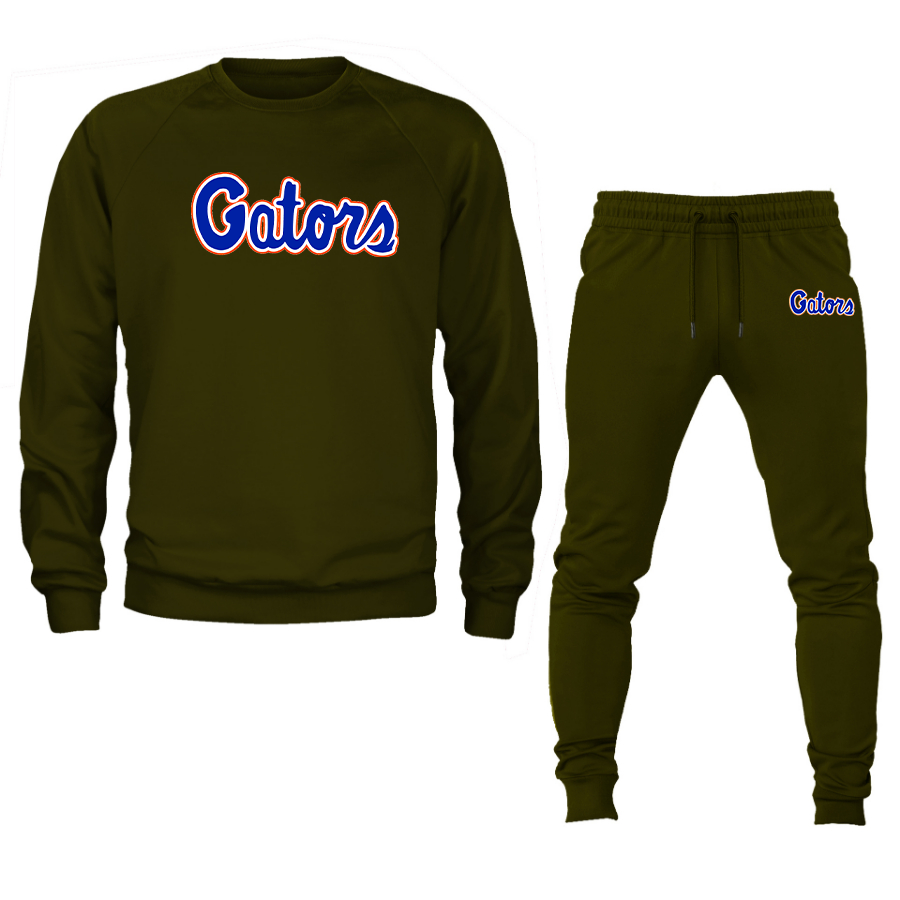 Men's  Florida Gators Script  Crewneck Sweatshirt Joggers Suit