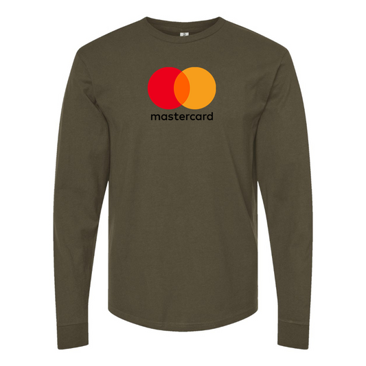 Men's Mastercard Logo Cotton Long Sleeve T-Shirt