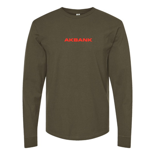 Men's Akbank Logo Cotton Long Sleeve T-Shirt